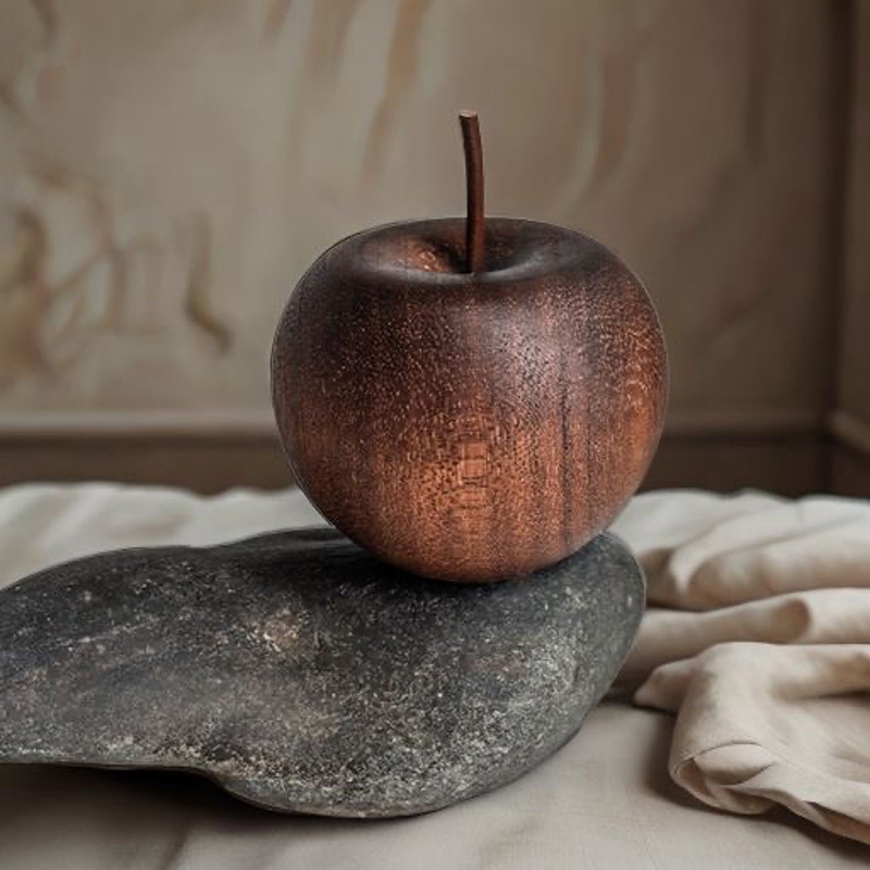 Home Fragrance And Diffuser - 1PCS Of Wooden Apple Shaped Essential