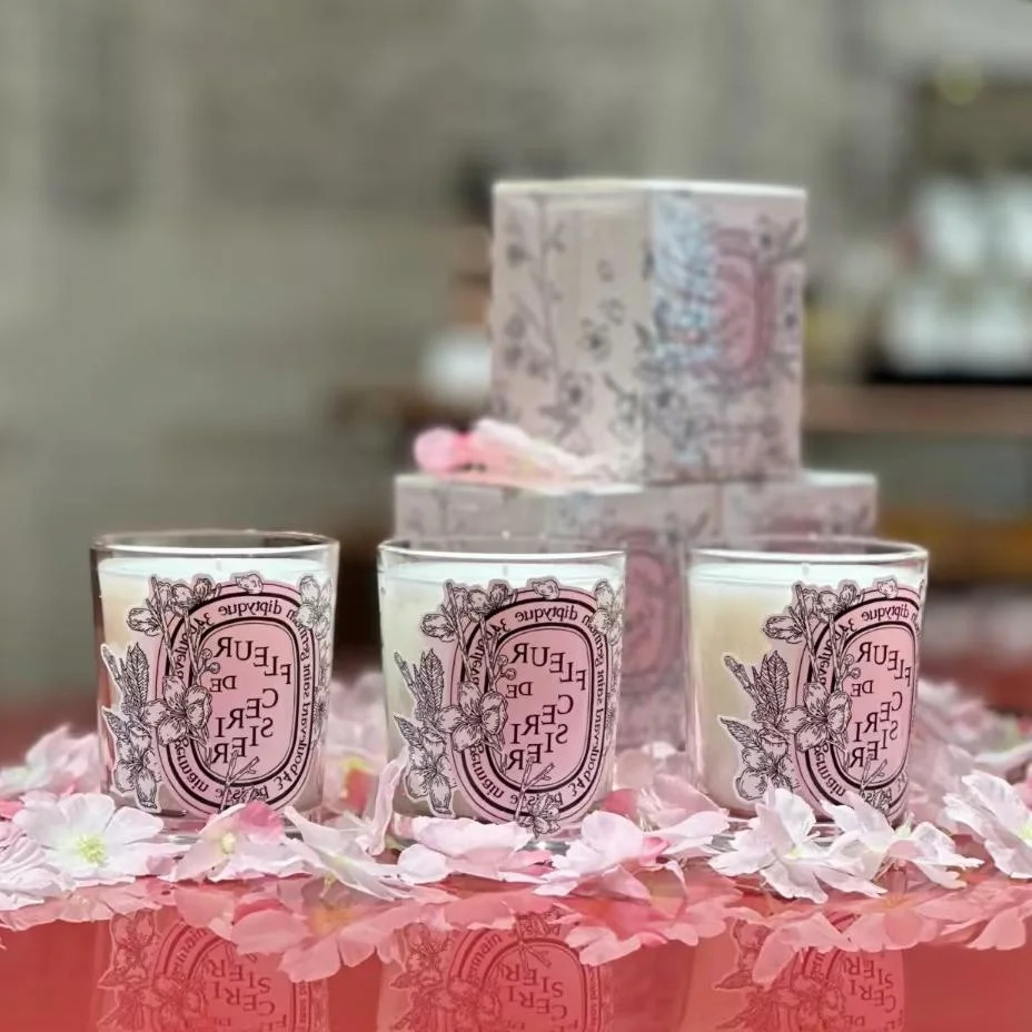 Home Fragrance Diptyque - Romantic Limited Diptyques Candles Sakura Scented