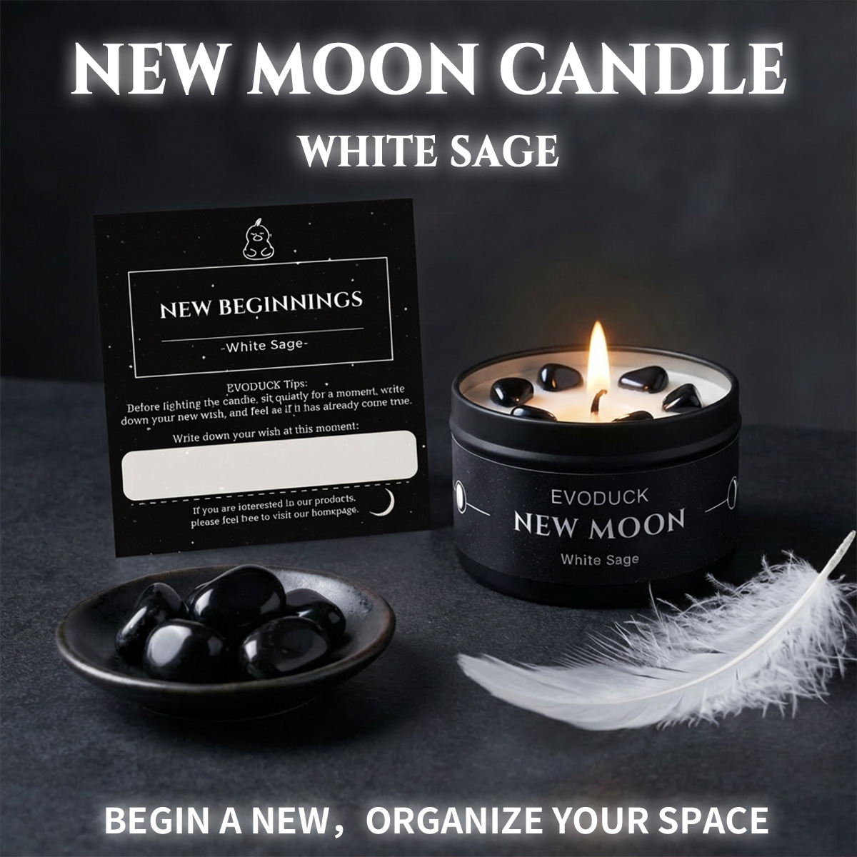 4PCS Moon Phase Crystal Scente - Home Fragrance White Jasmine review and price